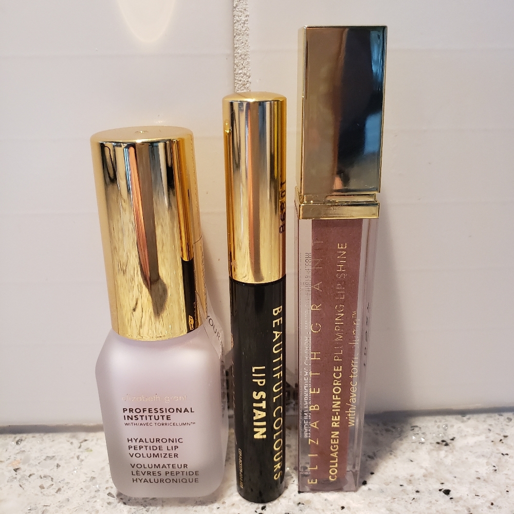 Lip Trio, Volumizer, Stain & Plumping Gloss.